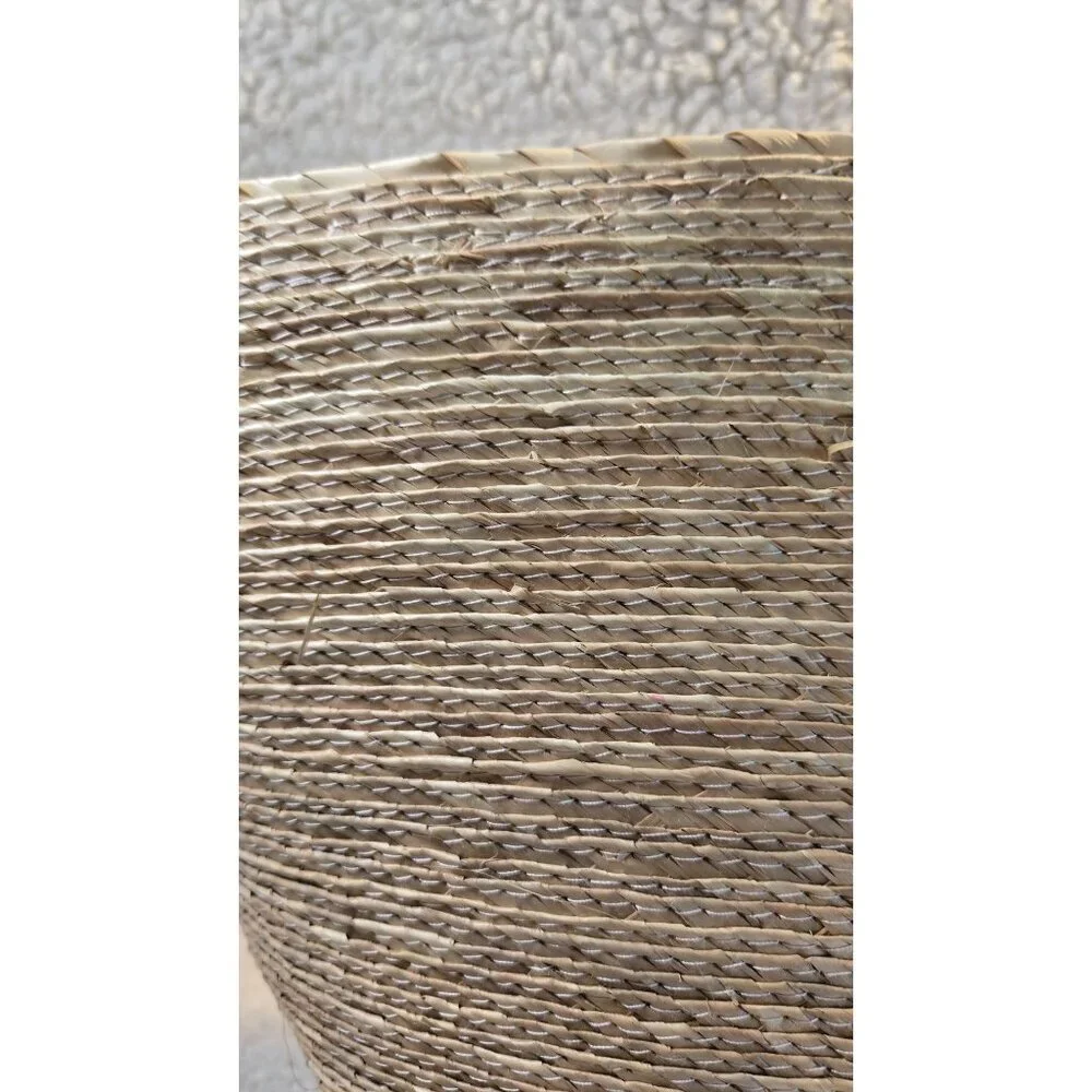 Vintage Handcrafted Straw "Evil Eye" Purple Sequin Beach Tote Purs - Picture 16 of 16